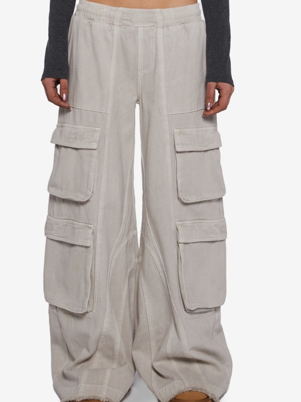 Cargo Pants in Light Gray